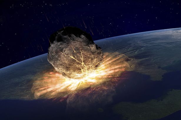 Asteroid-hitting-the-earth
